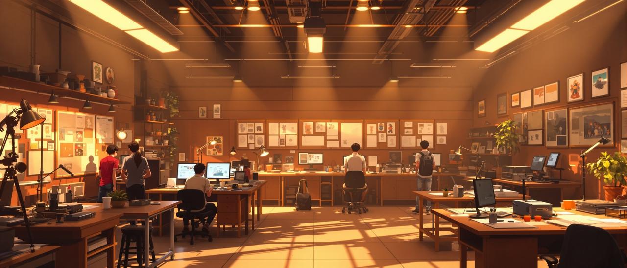 短剧搜网站 - 创意团队工作场景